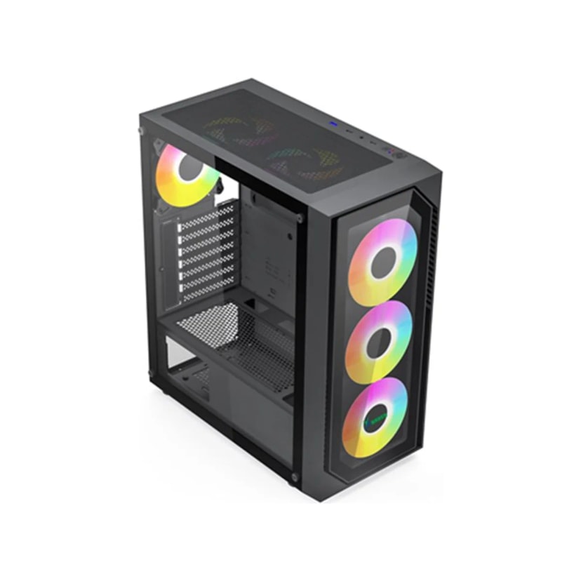 Xander Velox II Mid Tower Tempered Glass ATX Gaming Case - Black - WCE0573