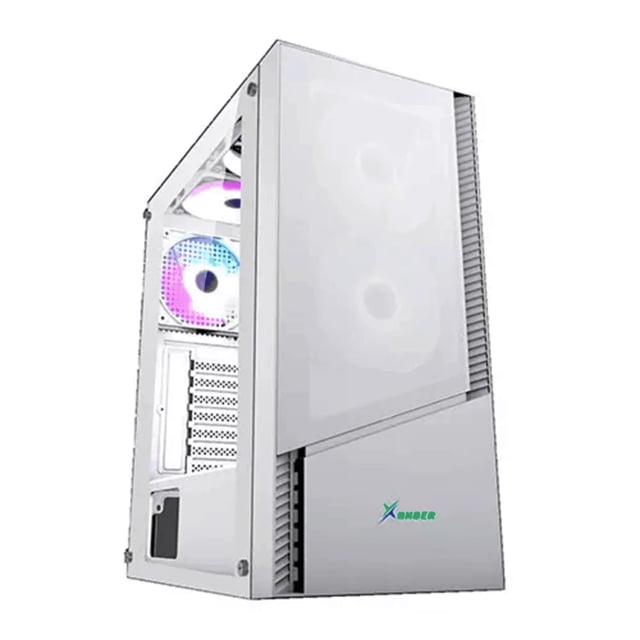 XANDER Velox Glass ATX Tempered Glass Case - White - Gaming PC Component | High Performance Hardware