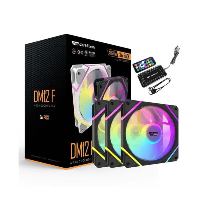 DARKFLASH DM12F 3 IN 1 BLACK COOLING FAN