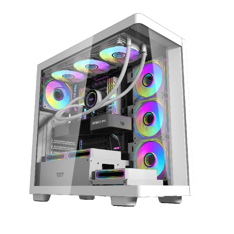 DARKFLASH DS900G ATX PC Case White