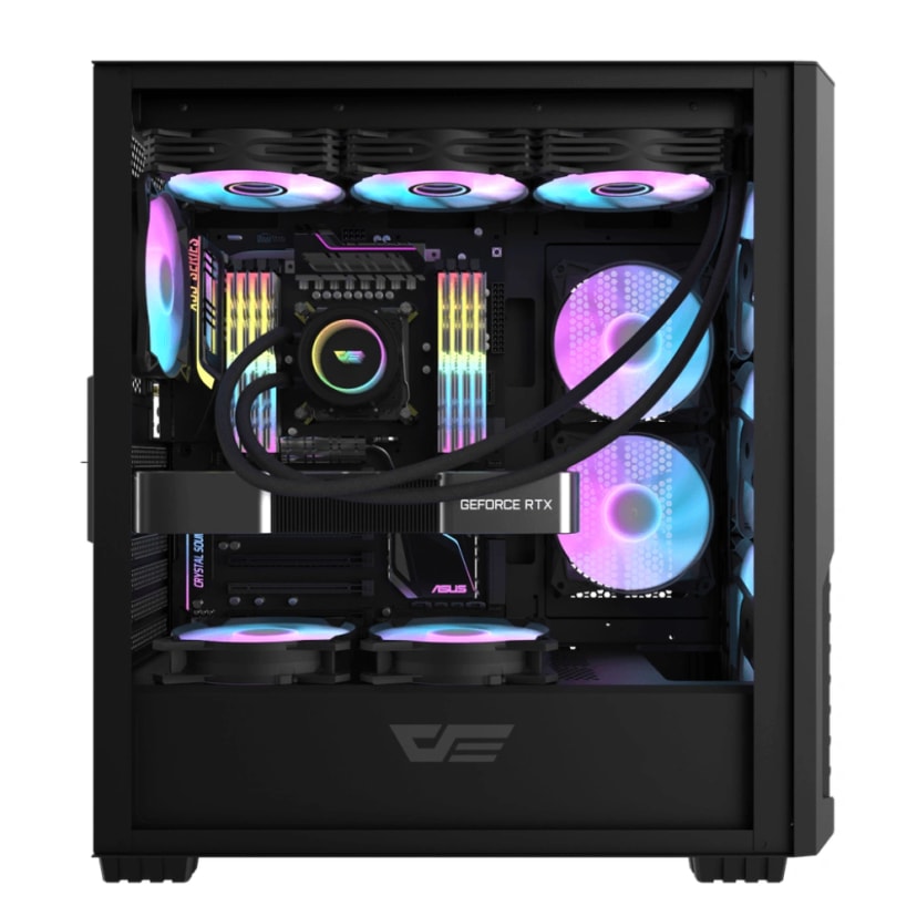 DarkFlash DF2100 Mesh E-ATX, ITX, M-ATX, ATX Gaming PC Case,Black