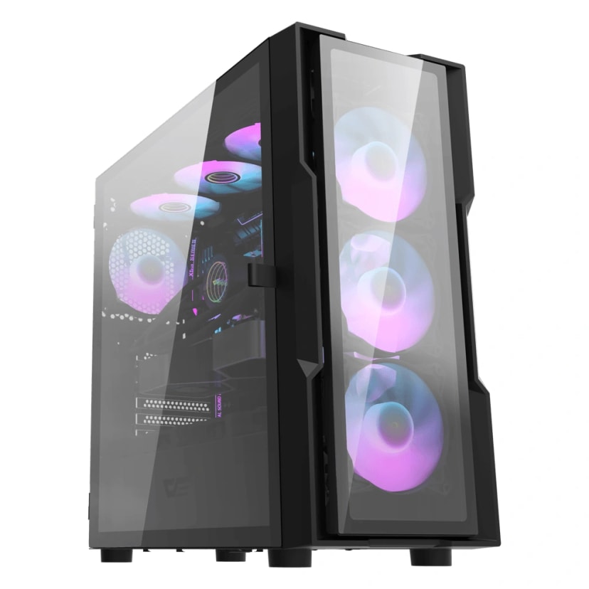 DarkFlash DK431 Glass EATX Gaming PC Case,Black