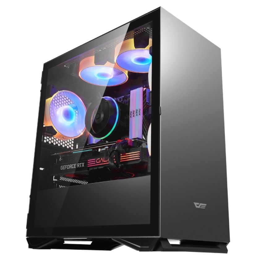 DarkFlash DLX22 Gaming PC Case, EATX ATX Micro-ATX Mini ITX.Black