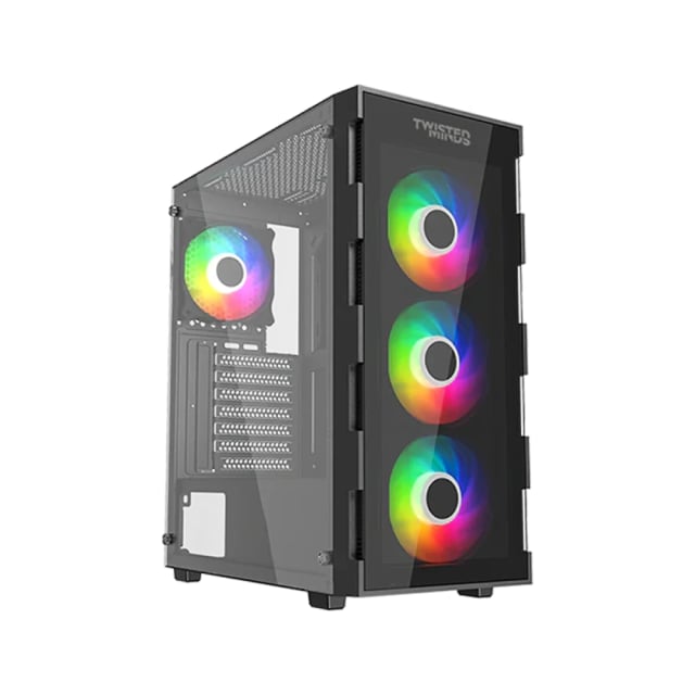 Twisted Minds Titan Glass Mid Tower Gaming Case - Black - Gaming PC Component | High Performance Hardware
