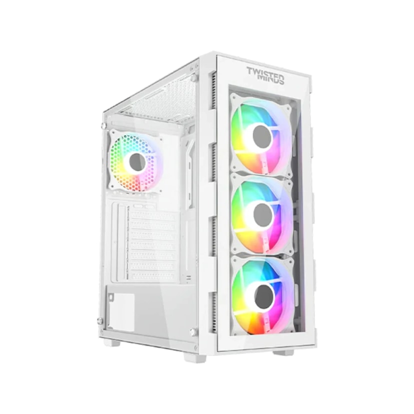 Twisted Minds Titan Glass Mid Tower Gaming Case - White