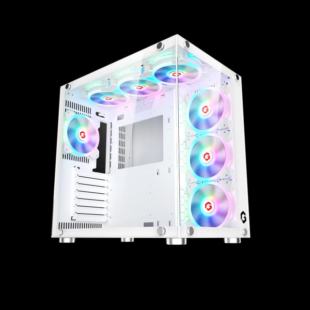 GAMEON Emperor Arctic II Series Mid Tower Gaming Case - White - Gaming PC Component | High Performance Hardware