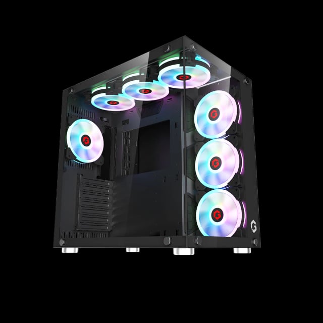 GAMEON Emperor Midnight II Series Mid Tower Gaming Case - Black - Gaming PC Component | High Performance Hardware