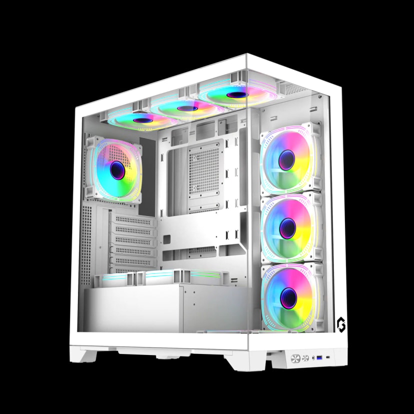 GAMEON Emperor Arctic IV Series Mid Tower Gaming Case - White