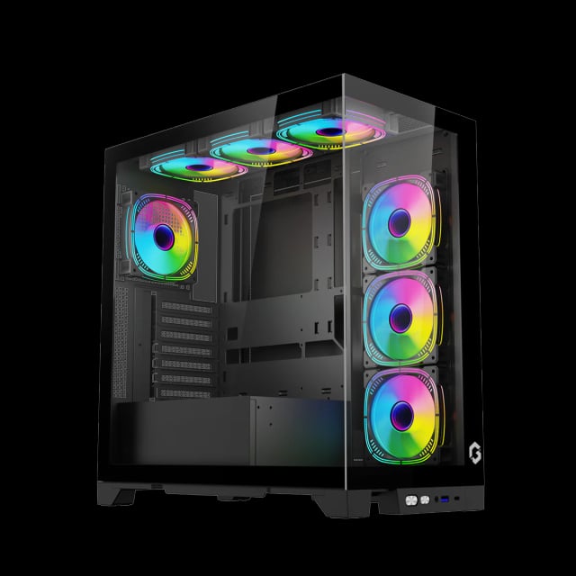GAMEON Emperor Midnight IV Series Mid Tower Gaming Case - Black - Gaming PC Component | High Performance Hardware