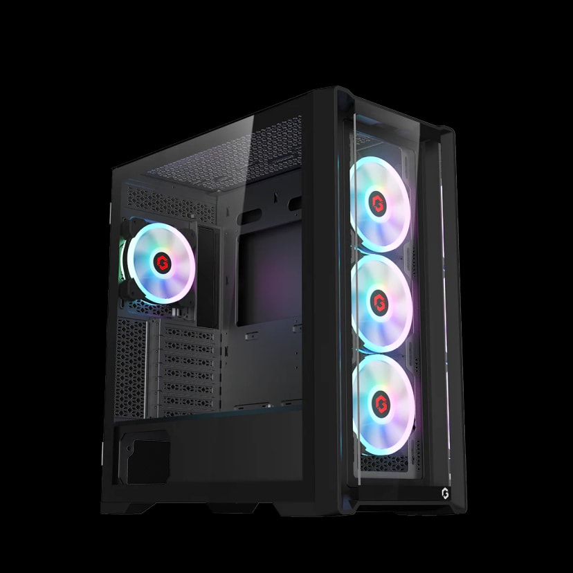 GAMEON Vortex Midnight Series Mid Tower Gaming Case - Black