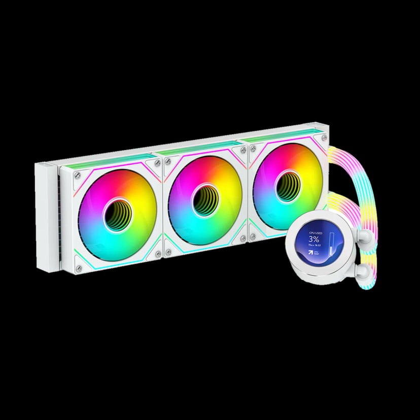 GAMEON - KRAKEN N360 LCD Display Liquid CPU Cooler 360mm With ARGB Tube - White
