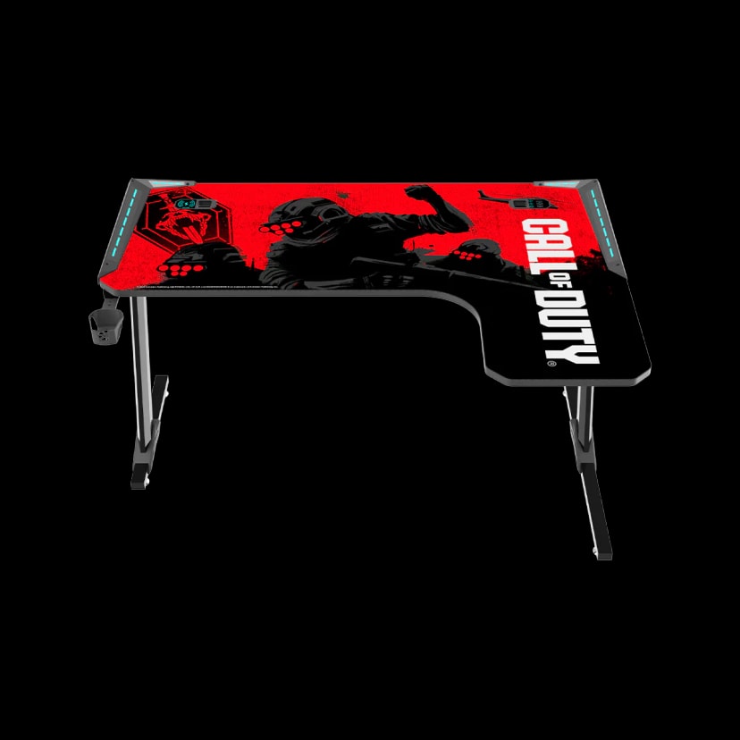 GAMEON Call Of Duty (COD) Phantom XL-R Series L-Shaped RGB Flowing Light Gaming Desk
