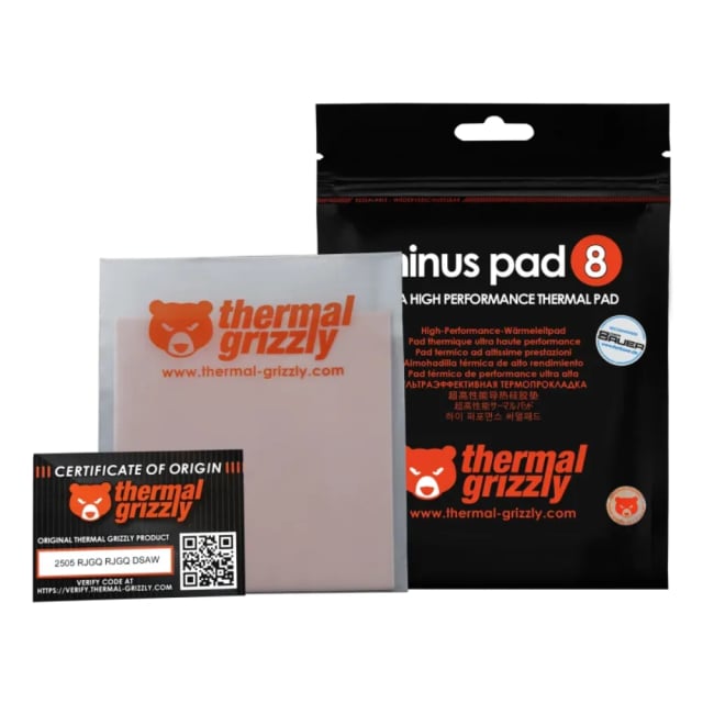 Thermal Grizzly Minus Pad 8 - 100x 100x 1,5 mm - Gaming PC Component | High Performance Hardware