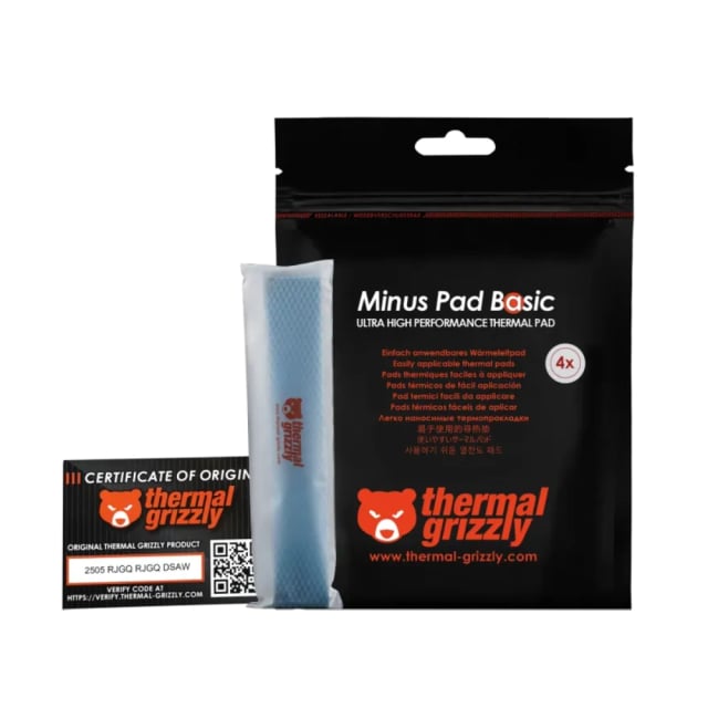 Thermal Grizzly Minus Pad Basic - 120x20x1,0 mm 4 pcs - Gaming PC Component | High Performance Hardware