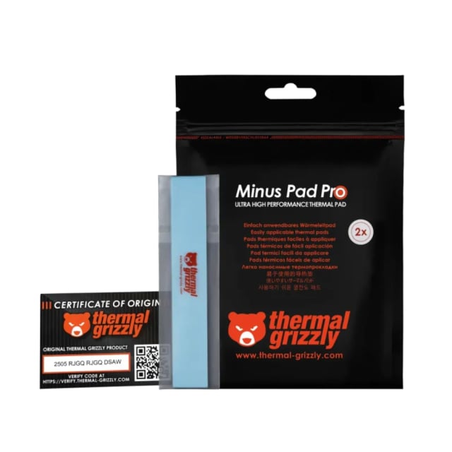 Thermal Grizzly Minus Pad Pro - 120x20x2,0 mm 2 pcs - Gaming PC Component | High Performance Hardware
