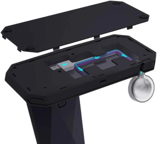 Twisted Minds 3 in 1 Wireless Charger, Sound Pickup RGB, 15W Fast Wireless Charging Station, Frequency 110KHZ-205KHZ with Two-Way Fod Protection, 5mm Distance, Black