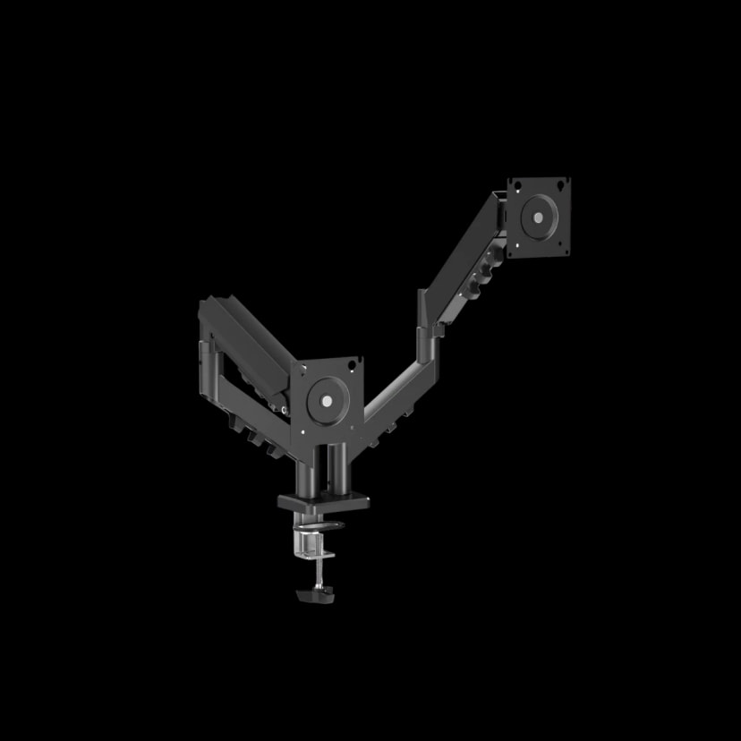 GAMEON GO-5550 Gas Mechanical Spring Dual Monitor Arm For Gaming And Office Use - Black