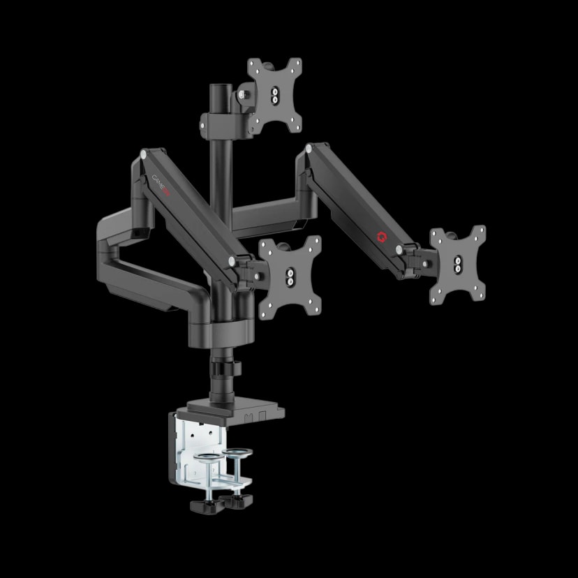 GAMEON GO-5367 Triple Monitor Arm For Gaming And Office Use - Black