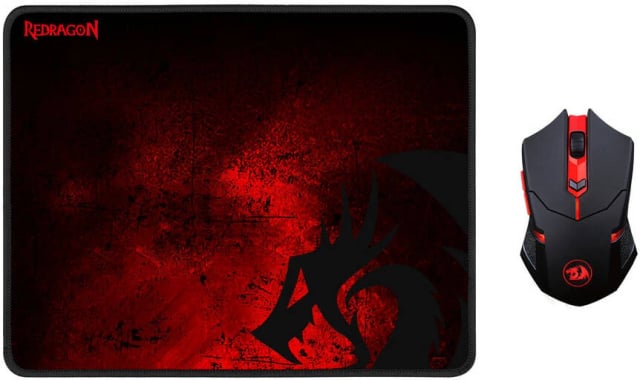 Redragon M601WL-BA 2-in-1 Mouse & Mousepad (Bundle) - Gaming PC Component | High Performance Hardware