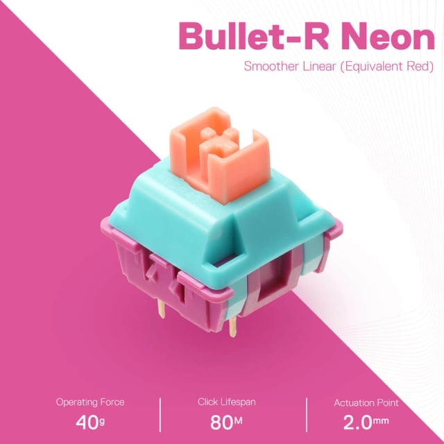 REDRAGON BULLET-R A113 Mechanical Switch (24 pcs Switches, Red Equivalent) - Gaming PC Component | High Performance Hardware