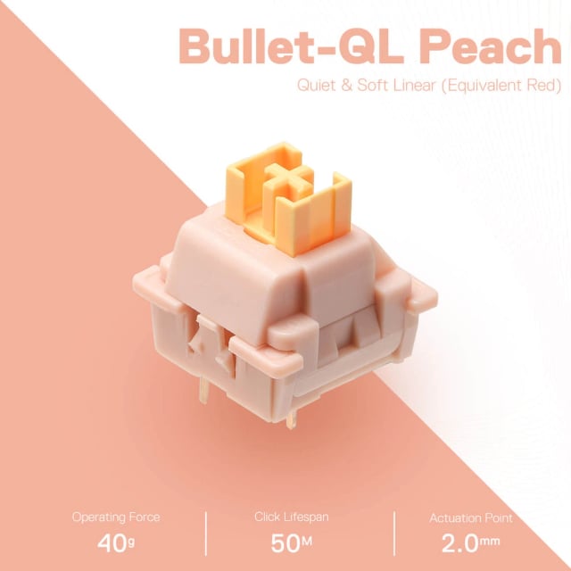 REDRAGON BULLET-QL A113 Soft Linear Mechanical Switch (24 pcs Switches) - Gaming PC Component | High Performance Hardware