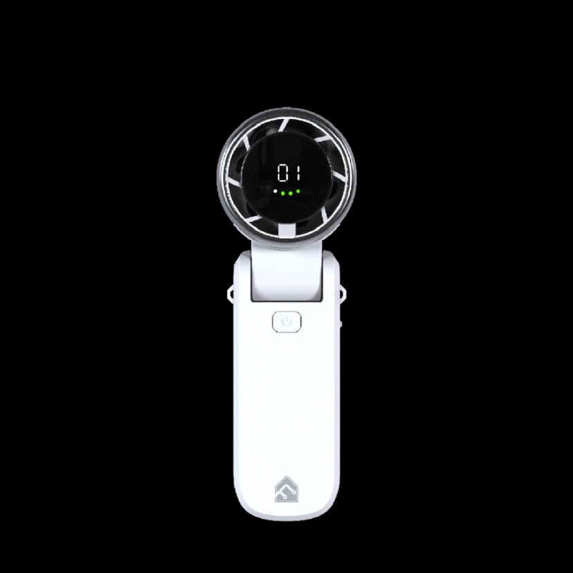 Fantech Life Portable Cooler PAC3 - Kipas Mini 13000 RPM, 100 Speed Adjustment, LCD Display, Powerful Airflow - White